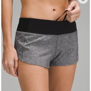 Lululemon Gray and Black Athletic Shorts